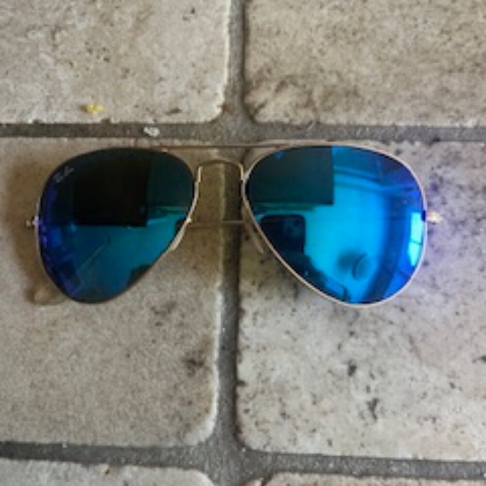 Ray-Ban Aviator Style Sunglasses- Polarized Blue